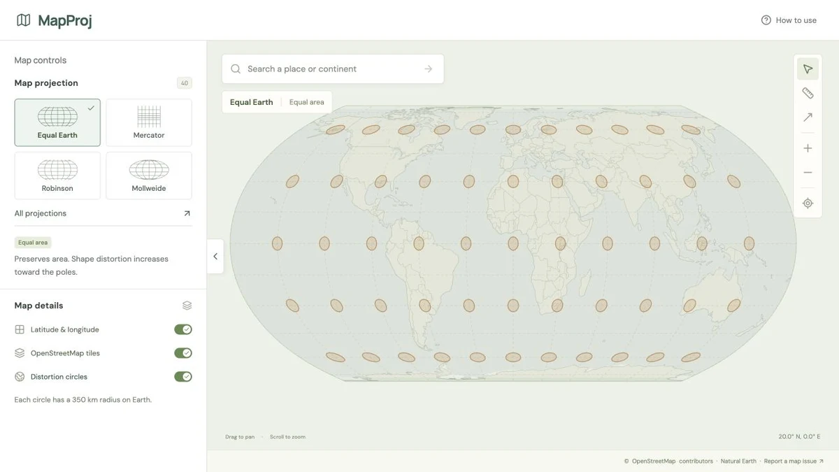 Atlas Projection Explorer preview